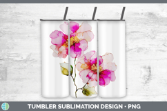 GorgeousFlowers 02 Alcohol Ink Tumbler design.