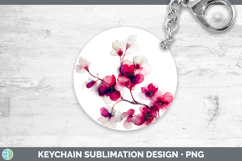 GorgeousFlowers 02 Alcohol Ink Keychain design.