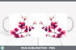 GorgeousFlowers 02 Alcohol Ink Mug Wrap design.
