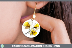 GorgeousFlowers 02 Alcohol Ink Round Earrings design.