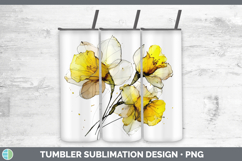 GorgeousFlowers 02 Alcohol Ink Tumbler design.