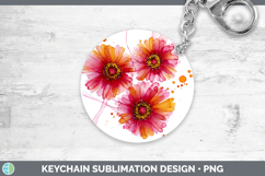 GorgeousFlowers 02 Alcohol Ink Keychain design.