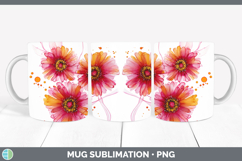GorgeousFlowers 02 Alcohol Ink Mug Wrap design.