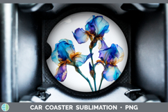 GorgeousFlowers 02 Alcohol Ink Car Coaster design.