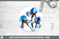 GorgeousFlowers 02 Alcohol Ink Keychain design.