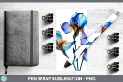 GorgeousFlowers 02 Alcohol Ink Pen Wrap design.