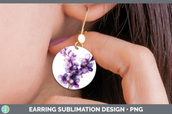 GorgeousFlowers 02 Alcohol Ink Round Earrings design.