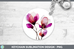 GorgeousFlowers 02 Alcohol Ink Keychain design.