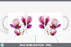GorgeousFlowers 02 Alcohol Ink Mug Wrap design.