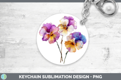 GorgeousFlowers 02 Alcohol Ink Keychain design.