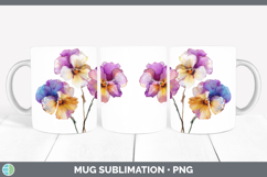 GorgeousFlowers 02 Alcohol Ink Mug Wrap design.