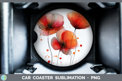 GorgeousFlowers 02 Alcohol Ink Car Coaster design.