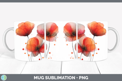 GorgeousFlowers 02 Alcohol Ink Mug Wrap design.