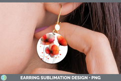 GorgeousFlowers 02 Alcohol Ink Round Earrings design.