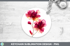 GorgeousFlowers 02 Alcohol Ink Keychain design.