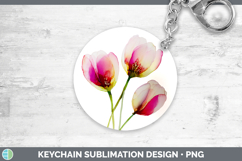 GorgeousFlowers 02 Alcohol Ink Keychain design.