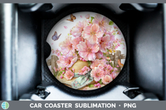 GorgeousFlowers 02 Bandana Summer Car Coaster design.