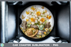 GorgeousFlowers 02 Bandana Summer Car Coaster design.