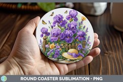 GorgeousFlowers 02 Bandana Summer Round Coaster design.