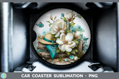GorgeousFlowers 02 Bandana Summer Car Coaster design.
