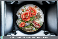 GorgeousFlowers 02 Bandana Summer Car Coaster design.