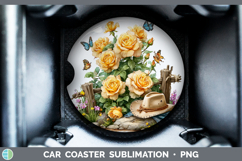 GorgeousFlowers 02 Bandana Summer Car Coaster design.