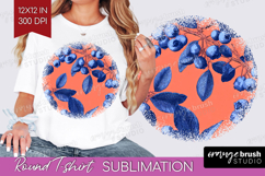 Floral Round Tshirt Background - Sping Flowers PNG Product Image 1