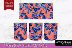 Floral Mug Wrap - Sping Flowers Mug PNG Sublimation Product Image 1