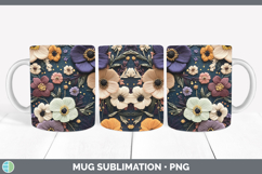 GorgeousFlowers 02 Embroider Mug Wrap design.