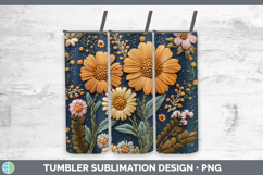 GorgeousFlowers 02 Embroider Tumbler design.