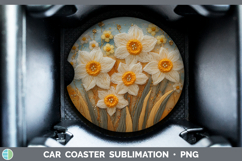 GorgeousFlowers 02 Embroider Car Coaster design.
