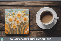 GorgeousFlowers 02 Embroider Square Coaster design.