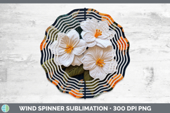 GorgeousFlowers 02 Embroider Wind Spinner design.
