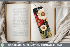 GorgeousFlowers 02 Embroider Bookmark design.