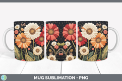 GorgeousFlowers 02 Embroider Mug Wrap design.