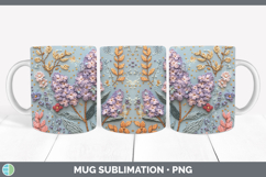 GorgeousFlowers 02 Embroider Mug Wrap design.