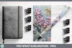 GorgeousFlowers 02 Embroider Pen Wrap design.