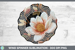 GorgeousFlowers 02 Embroider Wind Spinner design.