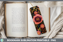 GorgeousFlowers 02 Embroider Bookmark design.