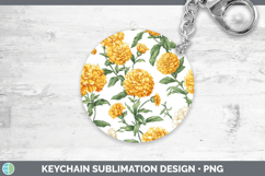 GorgeousFlowers 02 Pastel Pattern Keychain design.