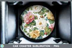 GorgeousFlowers 02 Pastel Pattern Car Coaster design.