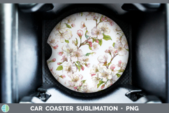 GorgeousFlowers 02 Pastel Pattern Car Coaster design.