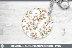 GorgeousFlowers 02 Pastel Pattern Keychain design.