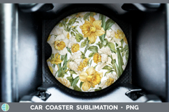 GorgeousFlowers 02 Pastel Pattern Car Coaster design.