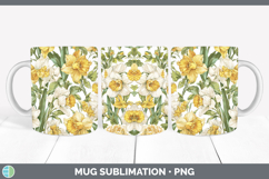 GorgeousFlowers 02 Pastel Pattern Mug Wrap design.