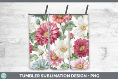 GorgeousFlowers 02 Pastel Pattern Tumbler design.