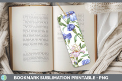 GorgeousFlowers 02 Pastel Pattern Bookmark design.