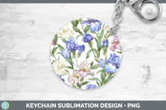 GorgeousFlowers 02 Pastel Pattern Keychain design.