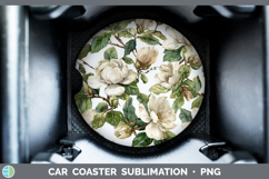 GorgeousFlowers 02 Pastel Pattern Car Coaster design.