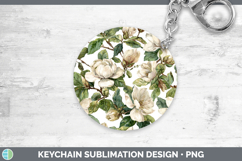 GorgeousFlowers 02 Pastel Pattern Keychain design.